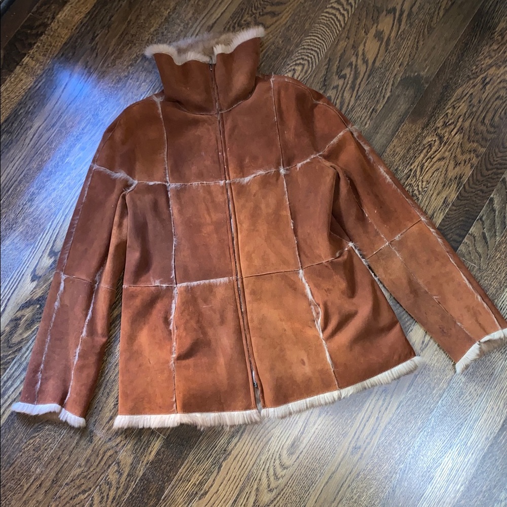 Armani Rabbit & Suede Coat